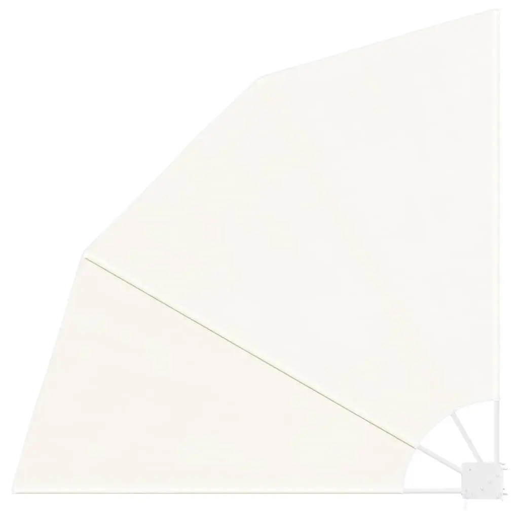 Collapsible Side Awning Powder-coated Steel 140x140 cm Cream