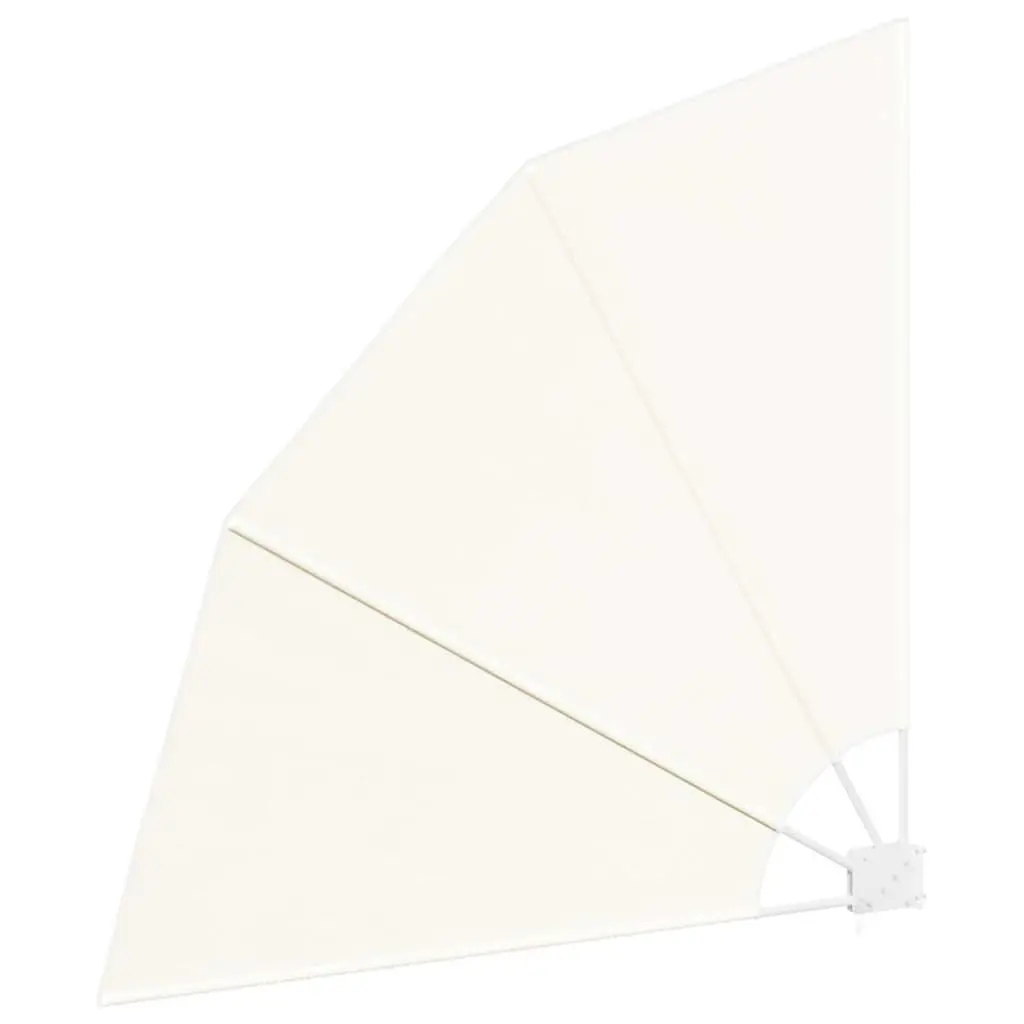 Collapsible Side Awning Powder-coated Steel 140x140 cm Cream