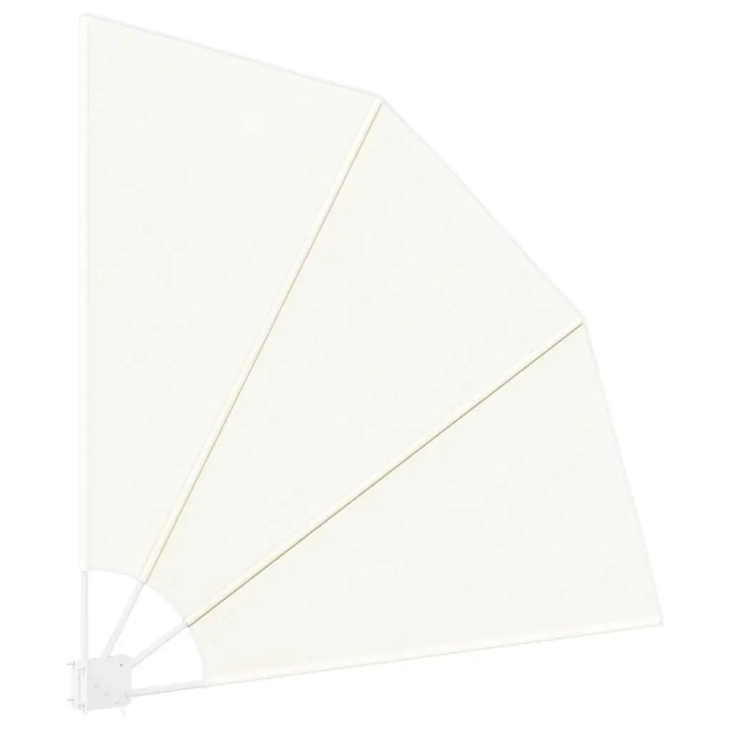 Collapsible Side Awning Powder-coated Steel 140x140 cm Cream