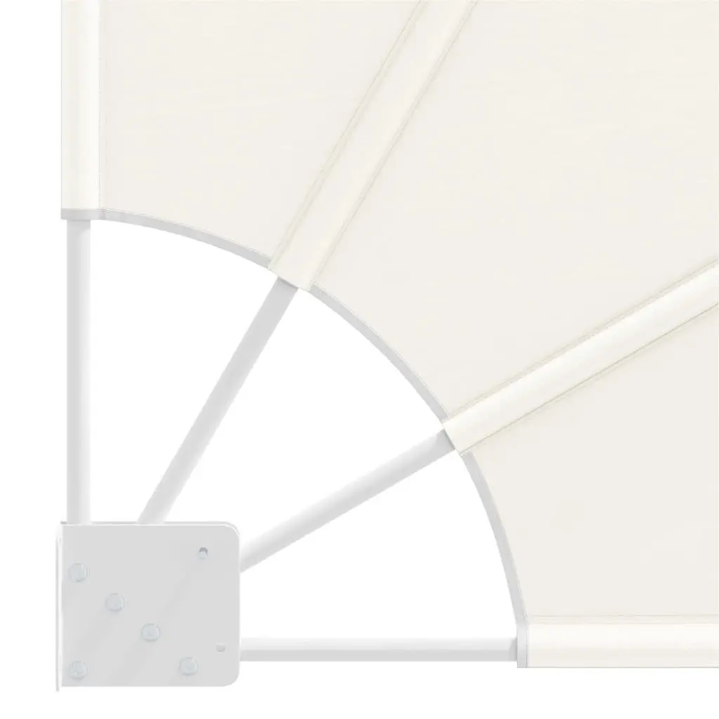 Collapsible Side Awning Powder-coated Steel 140x140 cm Cream