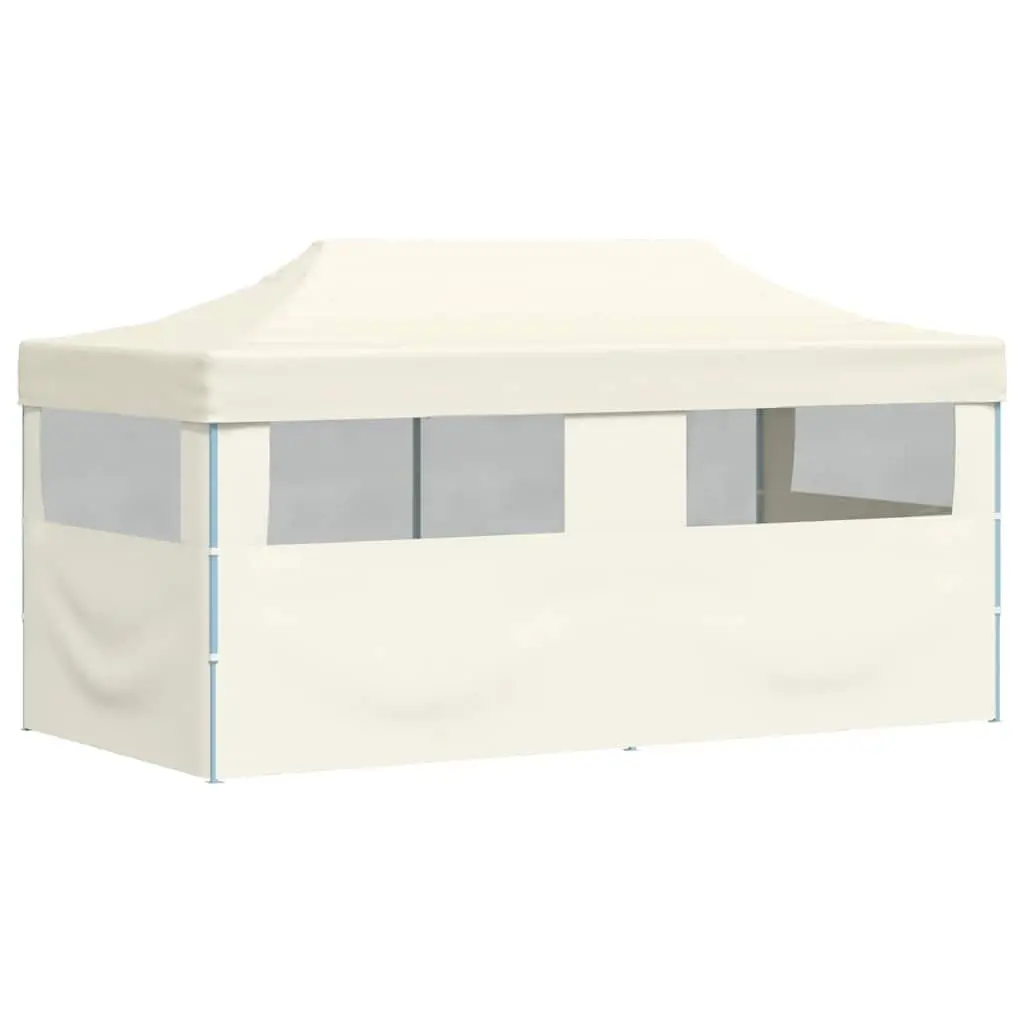 Pop-up Party Tent Waterproof Oxford Fabric 3 x 6 m Cream Powder-coated Steel
