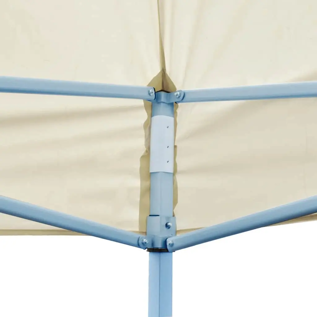 Pop-up Party Tent Waterproof Oxford Fabric 3 x 6 m Cream Powder-coated Steel
