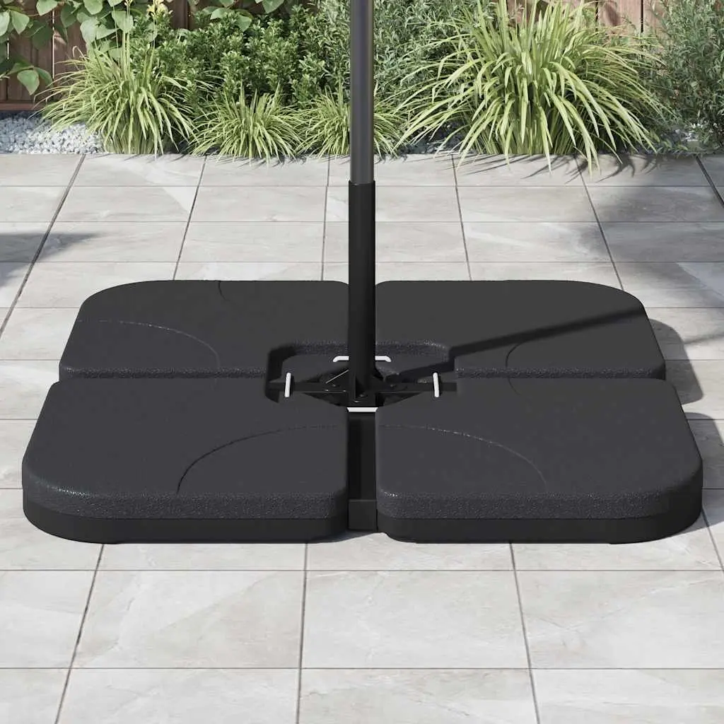 Parasol Base Fillable Water Sand 60L Portable Umbrella Stand Black