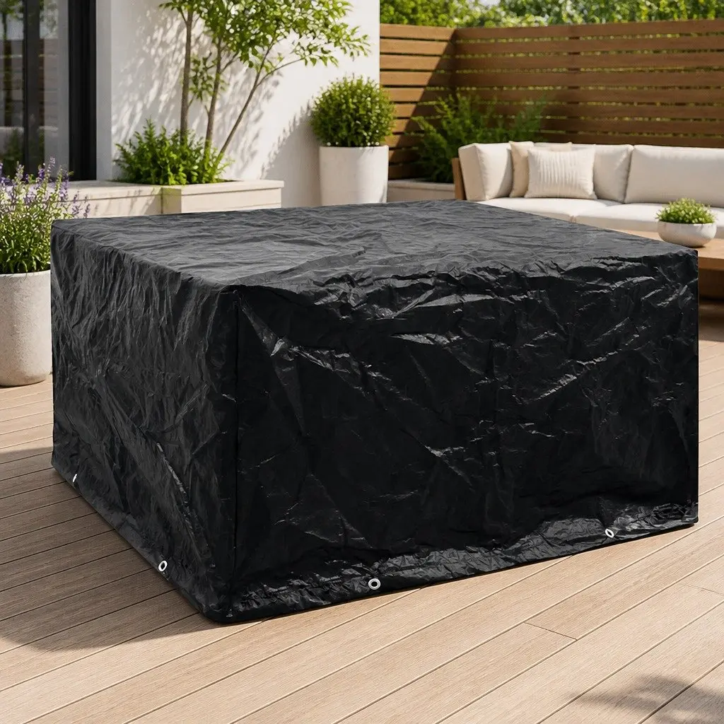 Garden Furniture Cover 172x113x73cm Black Outdoor Patio Rattan Protection 8