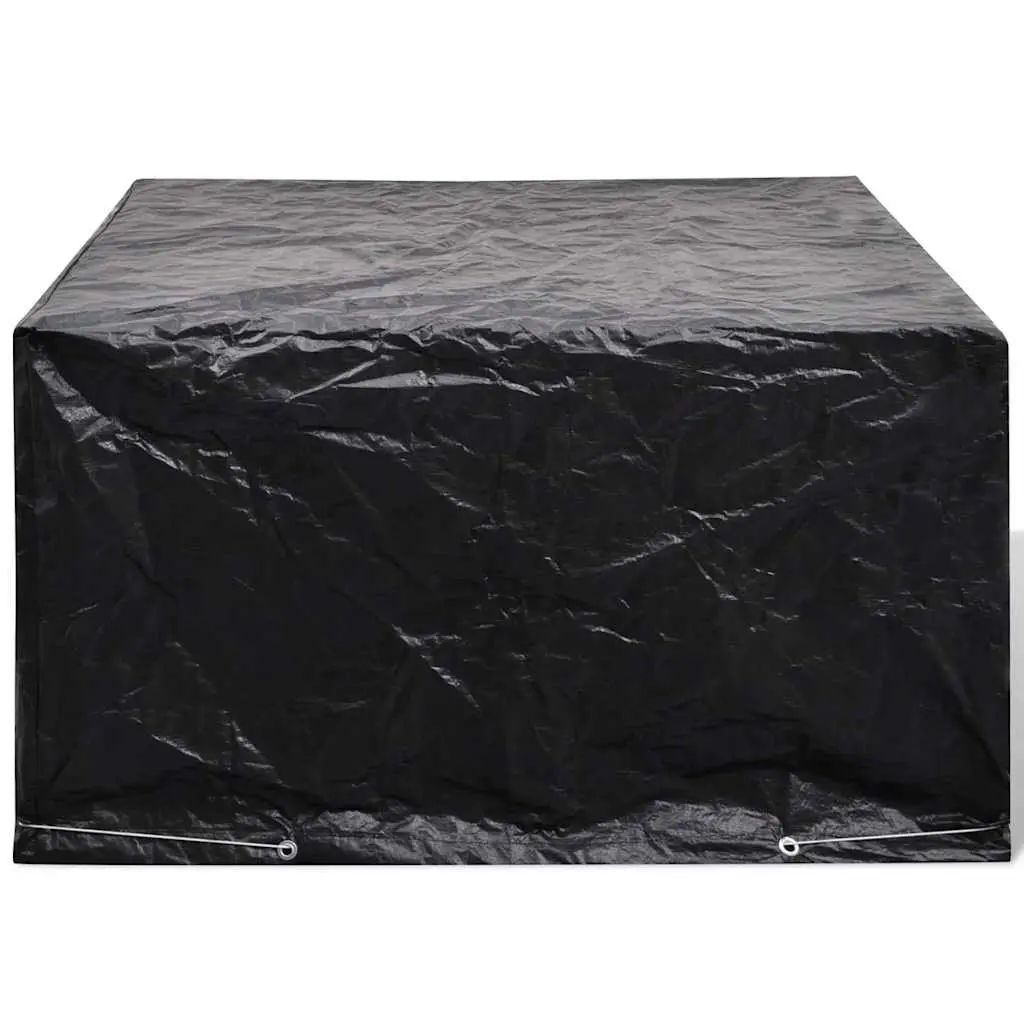 Garden Furniture Cover Polyethylene 172x113x73cm Black Outdoor Patio Rattan Protection