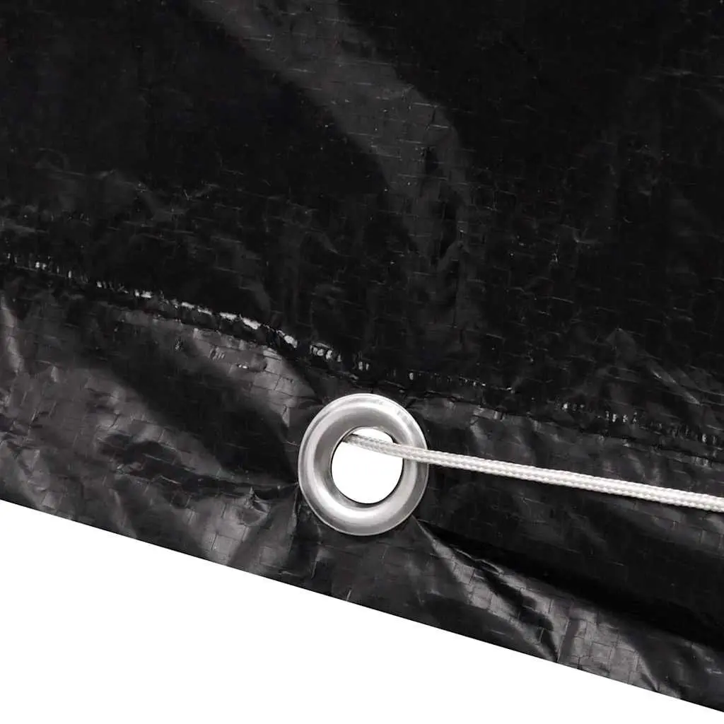 Garden Furniture Cover Polyethylene 172x113x73cm Black Outdoor Patio Rattan Protection
