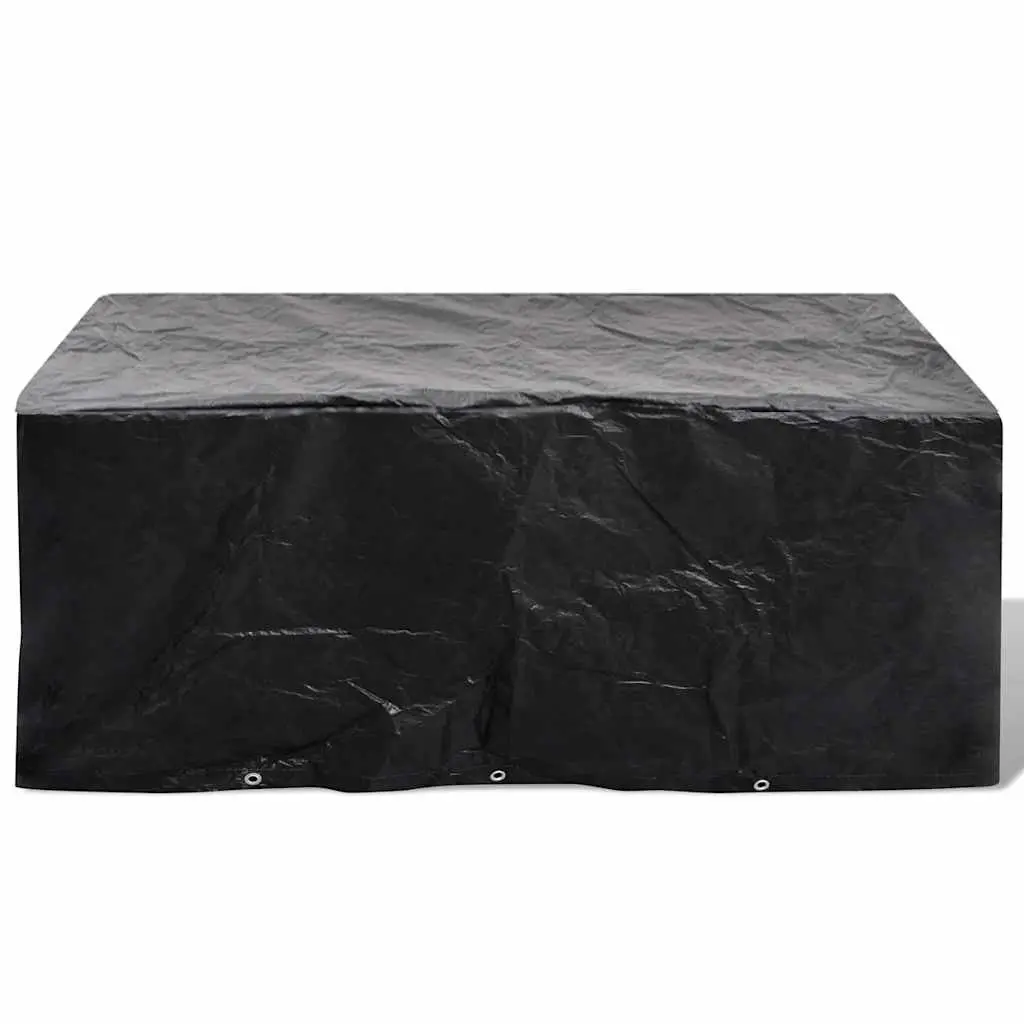 Garden Furniture Cover Polyethylene 240x140x90cm Black Outdoor Rattan Protective Dust Rain UV