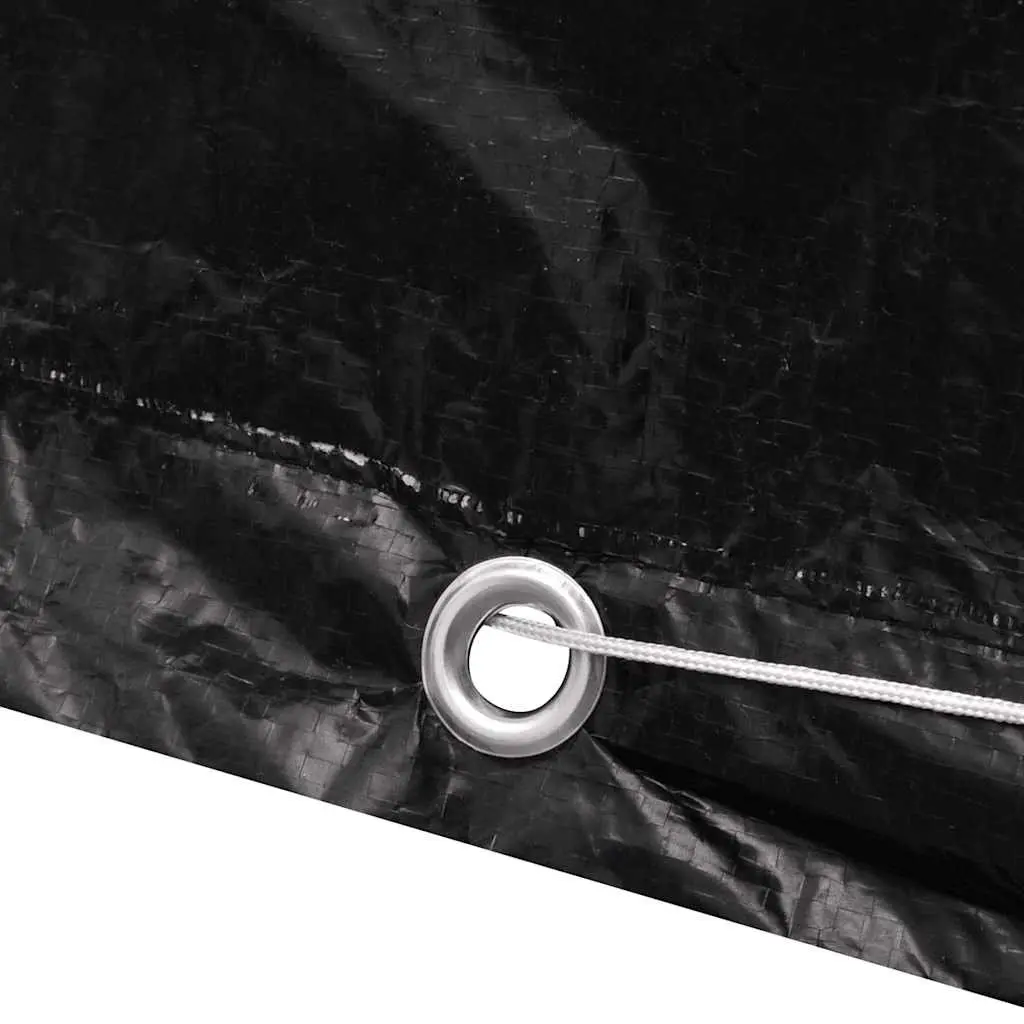 Garden Furniture Cover Polyethylene 240x140x90cm Black Outdoor Rattan Protective Dust Rain UV