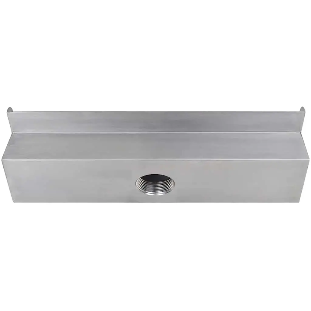 Rectangular Waterfall Fountain Stainless Steel 45cm Silver