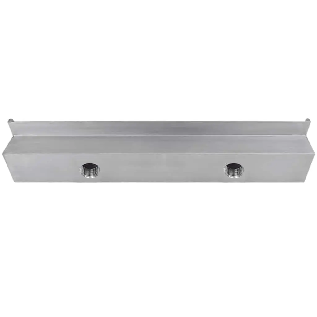 Rectangular Waterfall Fountain Silver 60cm Water Feature