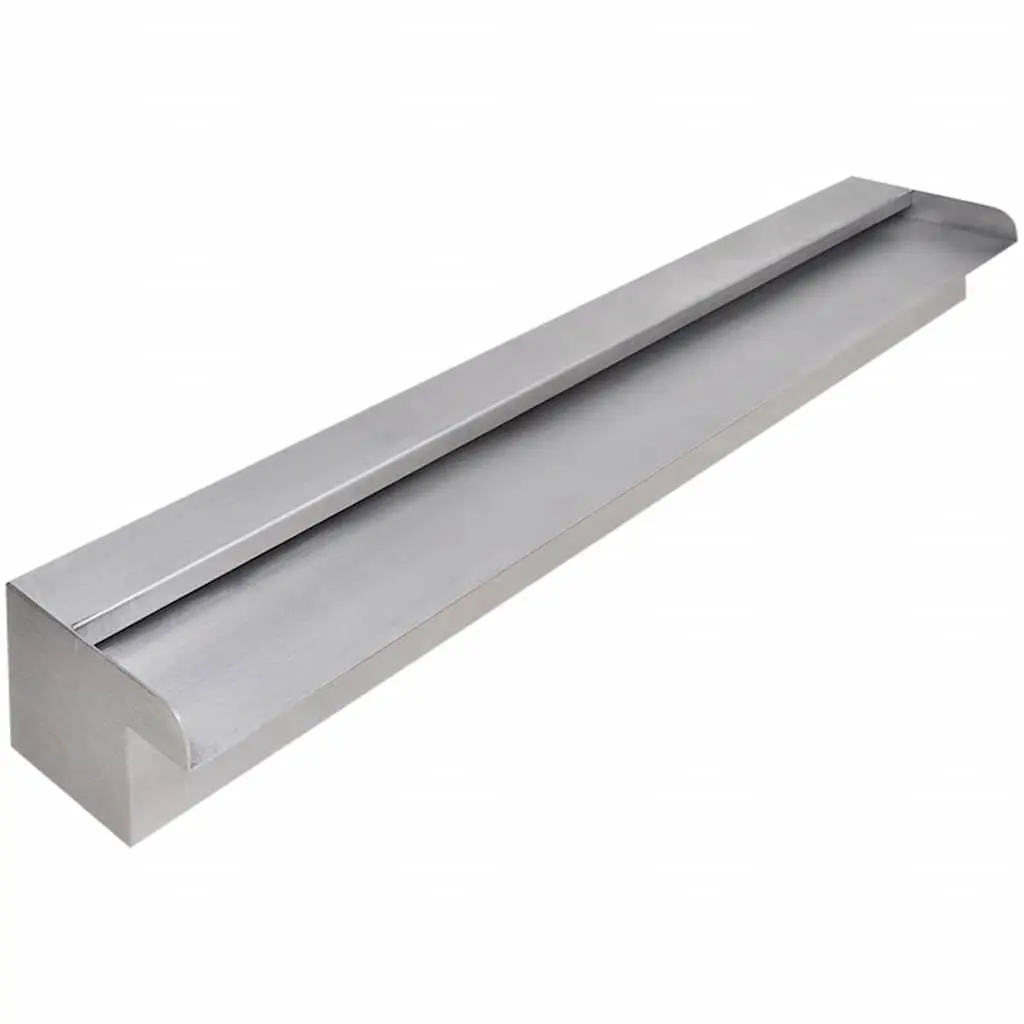 Silver 90cm Rectangular Fountain Water Feature for Garden Pond and Outdoor Pool