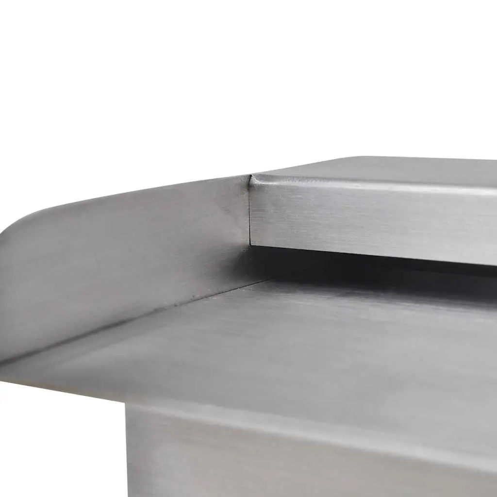 Silver 90cm Rectangular Fountain Water Feature for Garden Pond and Outdoor Pool