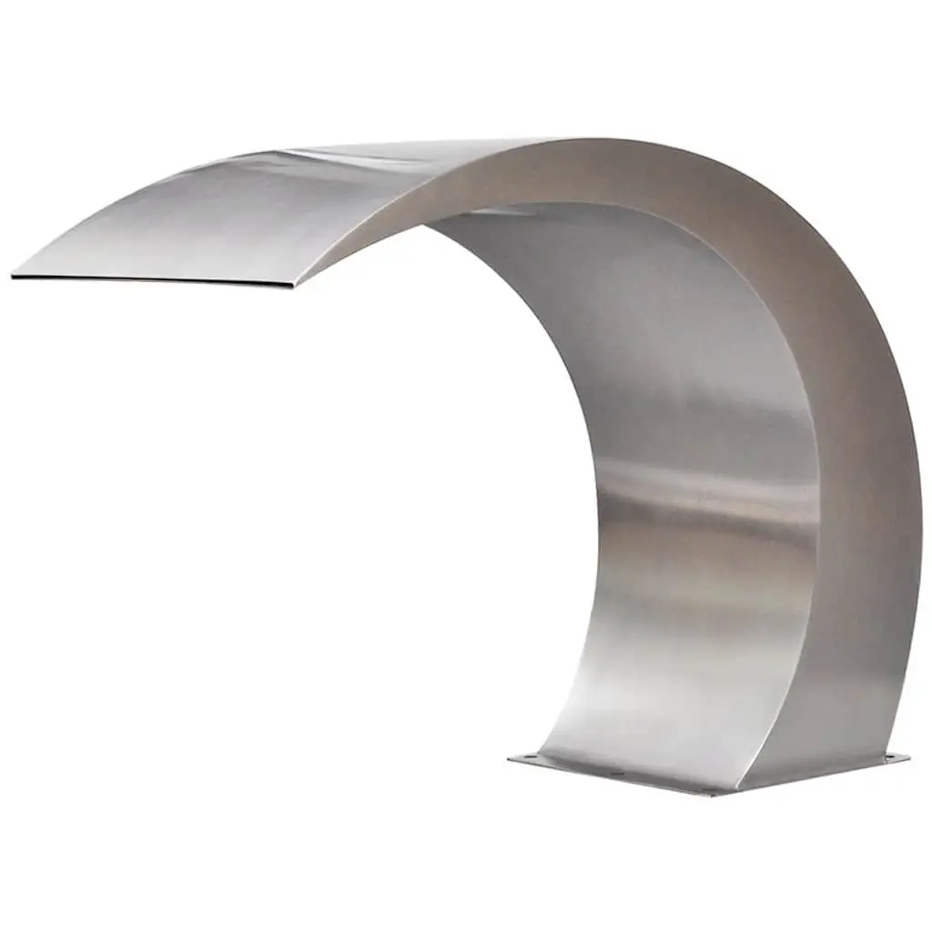 Waterfall Fountain Silver Outdoor Decor 45 x 30 x 60 cm