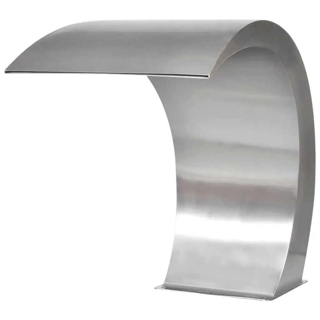 Waterfall Fountain Silver Outdoor Decor 45 x 30 x 60 cm