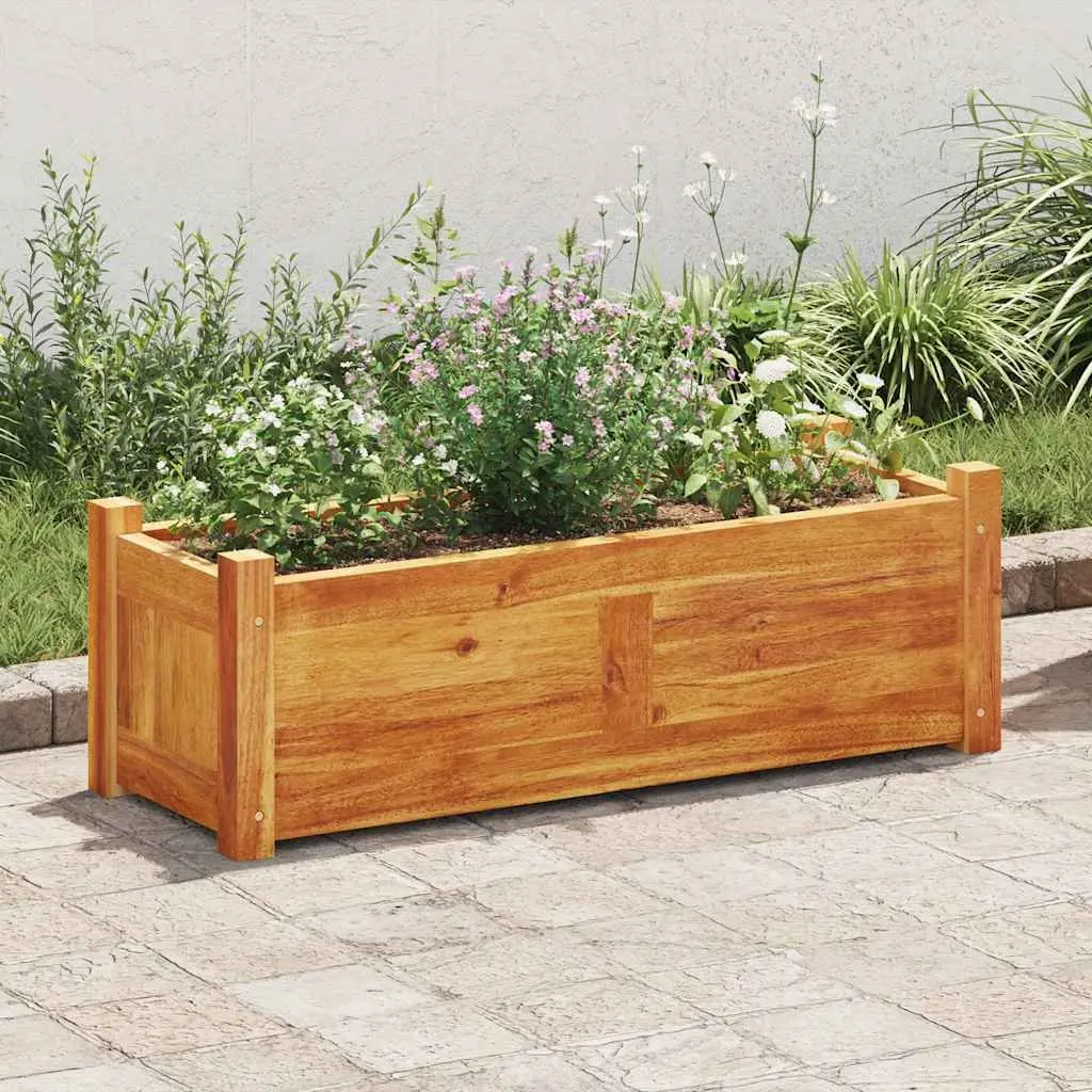 Garden Raised Bed Wooden Planter Box Outdoor Vegetables Herbs Flowers Balcony