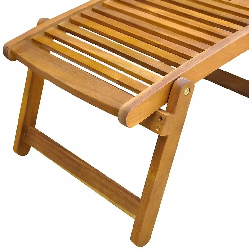 Sun Lounger Deck Chair with Footrest Foldable Garden Patio Relaxer Seating