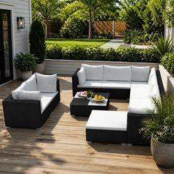 10-Piece Rattan Lounge Set: Perfect for Any Outdoor Gathering