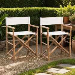 Ideal Outdoor Seating with Folding Director's Chairs
