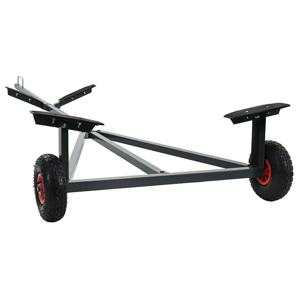 Steel Boat Trailer Frame 302cm x 107cm x 42cm Grey Durable Construction for Marine Transport