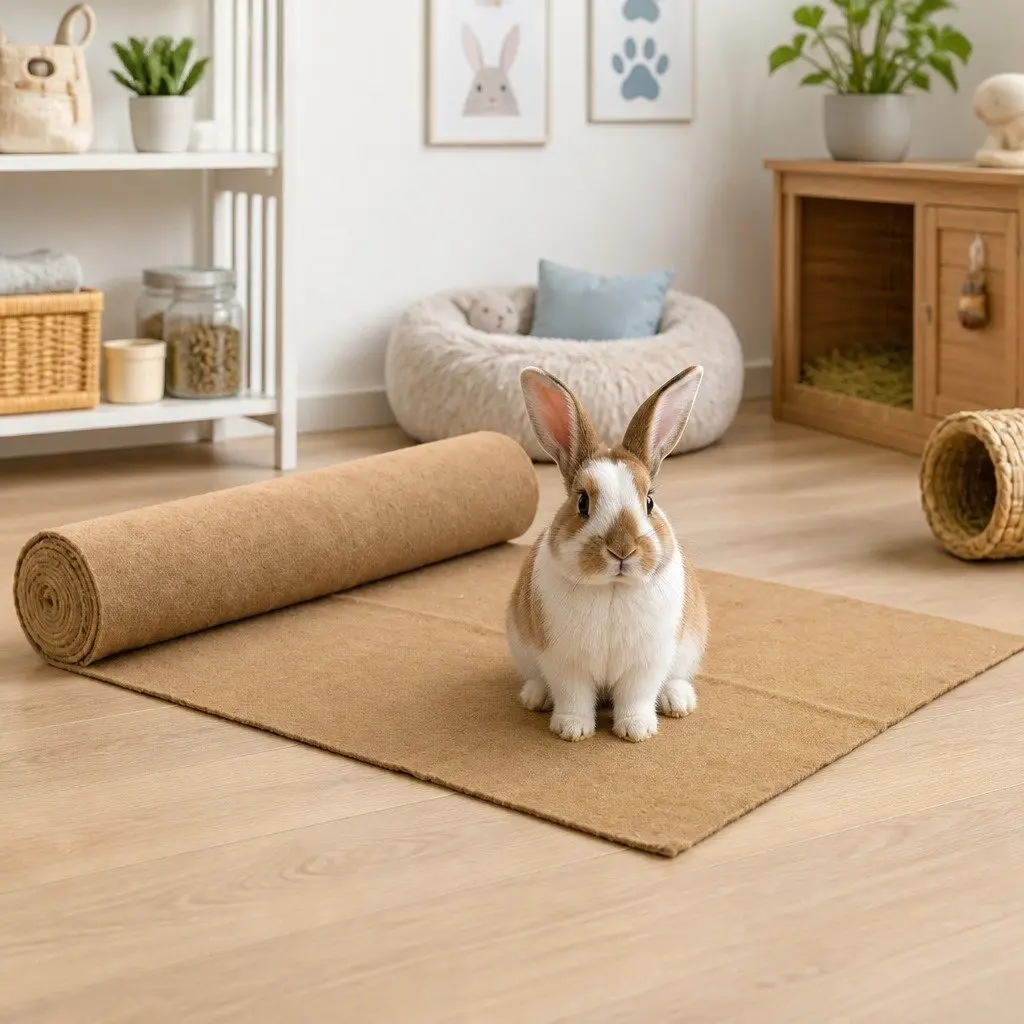 Hemp Rodent Mat 1x5 m Brown Small Animals Bedding