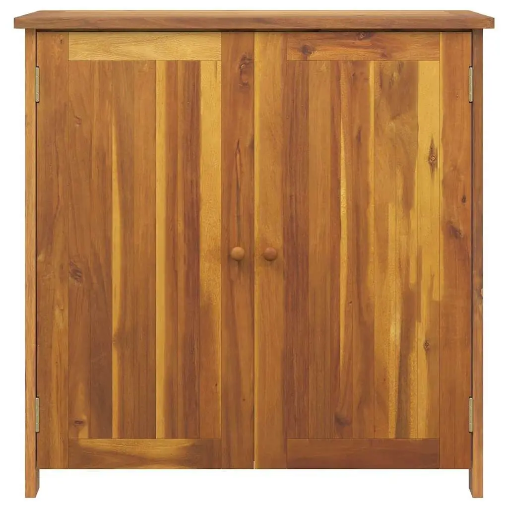 Garden Storage Cabinet with Shelf Door Solid Acacia Wood Outdoor Furniture