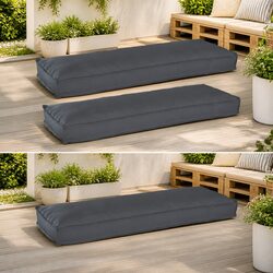 Practical Pallet Cushion Set for Garden Use 120 x 40 x 8 cm