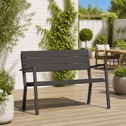 Versatile Black Steel Garden Bench for Your Outdoor Needs