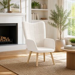 Practical Cream Sherpa Armchair for Every Room