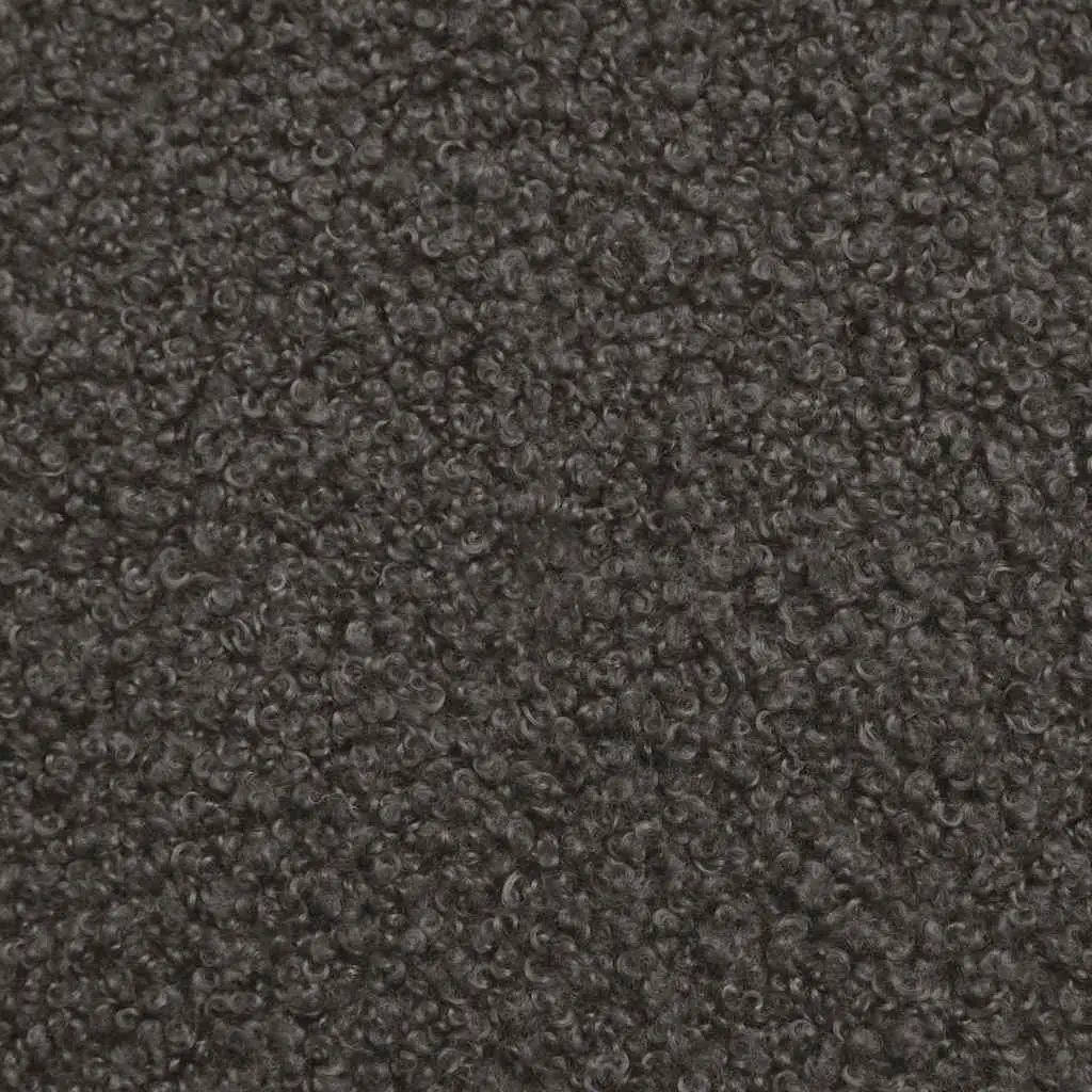 Ergonomic Armchair Sherpa Fabric Dark Grey Padded Armrests 62x67x95.5cm for Living Room Bedroom Relaxation