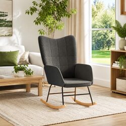 Grey Sherpa Rocking Chair: Ideal for Living Room Relaxation