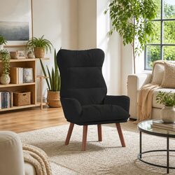 Black Velvet Armchair Perfect for Various Settings