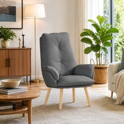 Practical Dark Grey Armchair for Any Room in Your Home