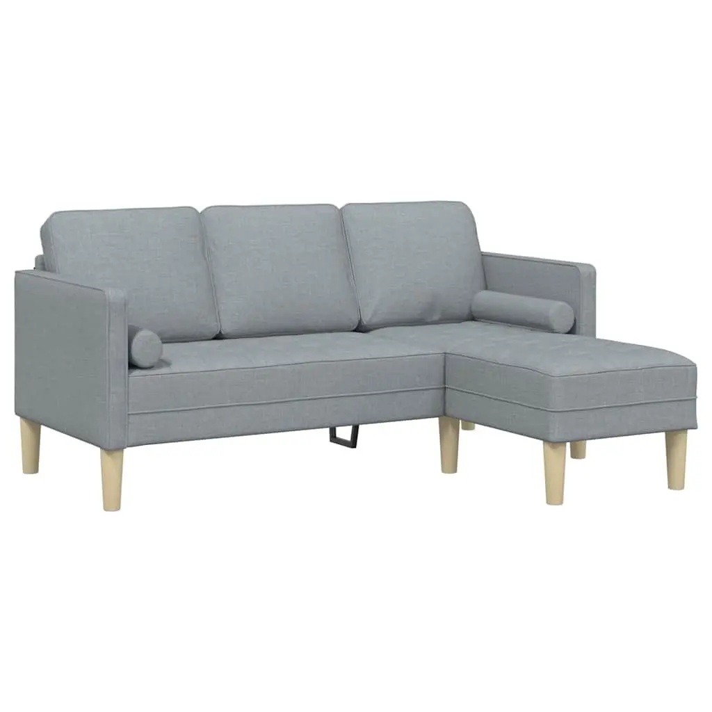 Modular Sofa Set Engineered Wood Light Grey Polyester Reconfigurable