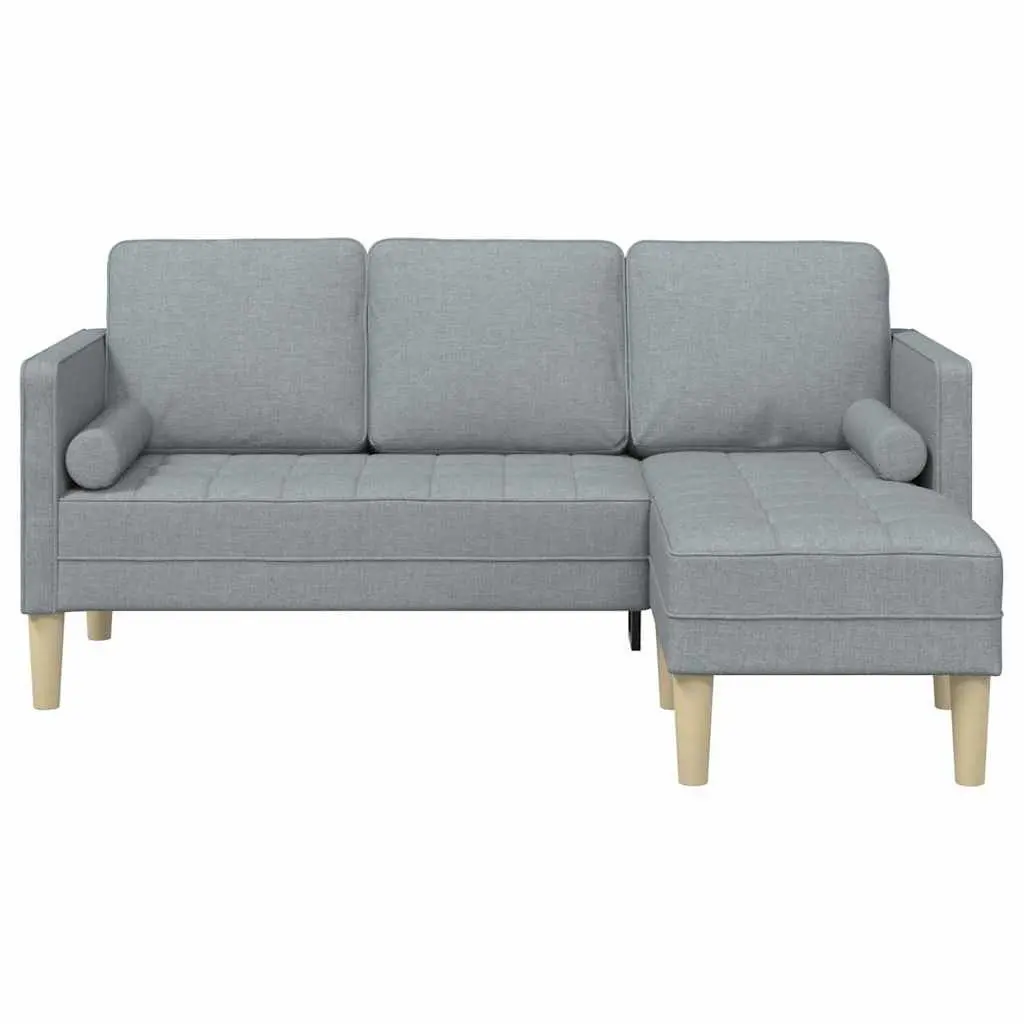 Modular Sofa Set Engineered Wood Light Grey Polyester Reconfigurable
