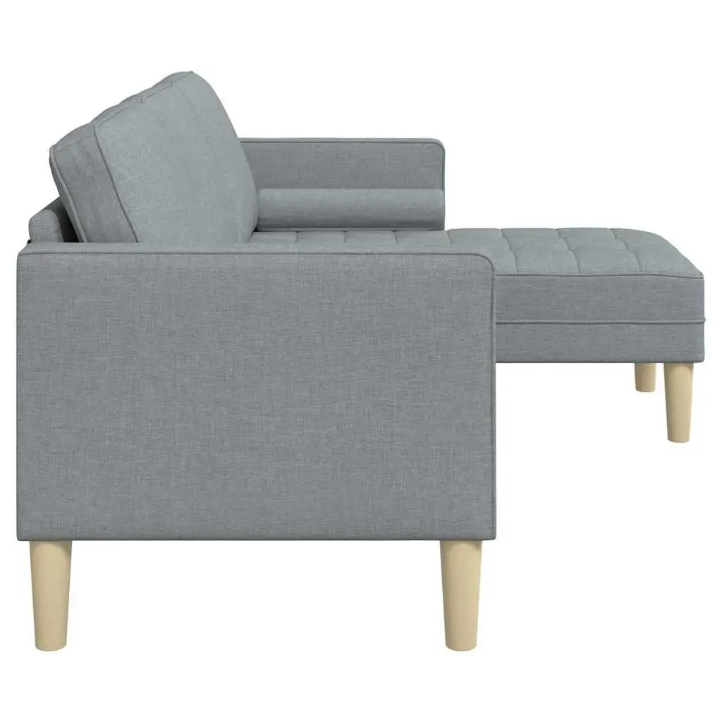 Modular Sofa Set Engineered Wood Light Grey Polyester Reconfigurable