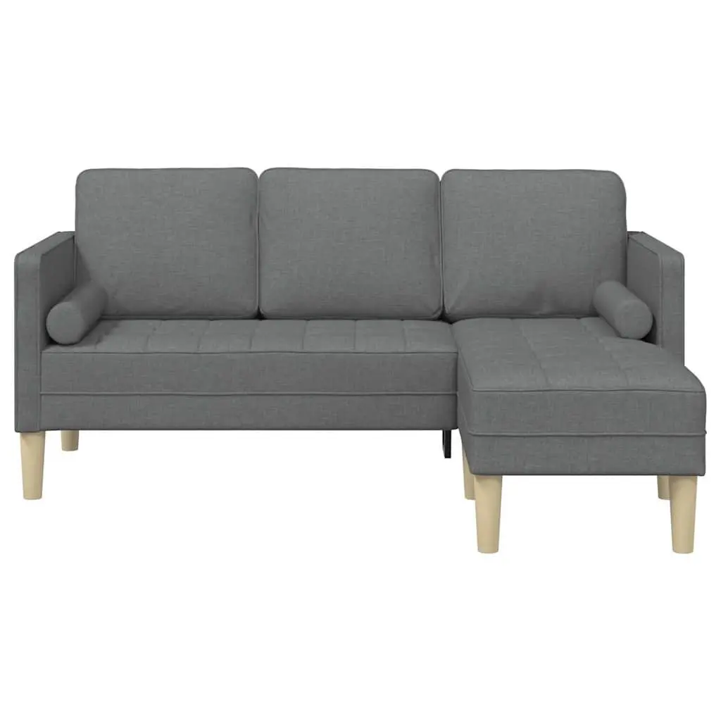 Modular Sofa Set Polyester Dark Grey Sectional Couch with Cushions