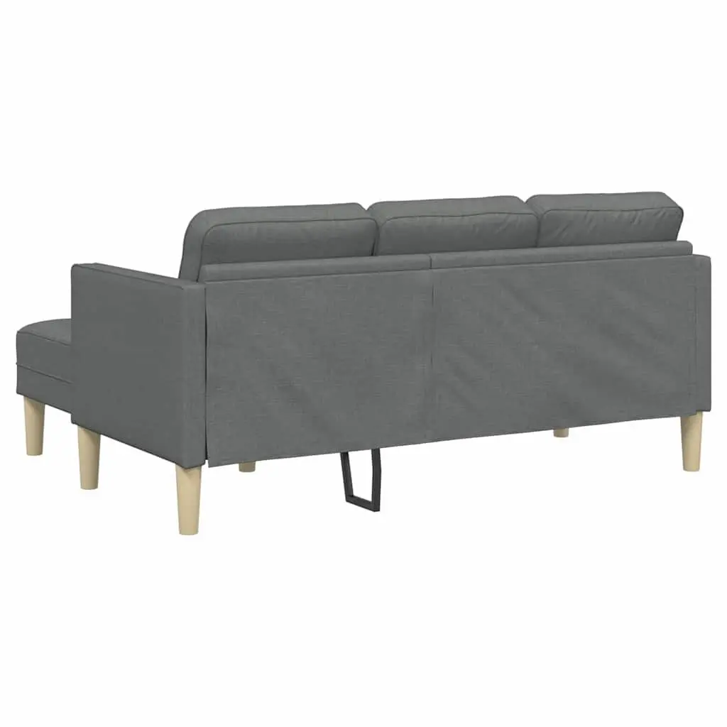 Modular Sofa Set Polyester Dark Grey Sectional Couch with Cushions