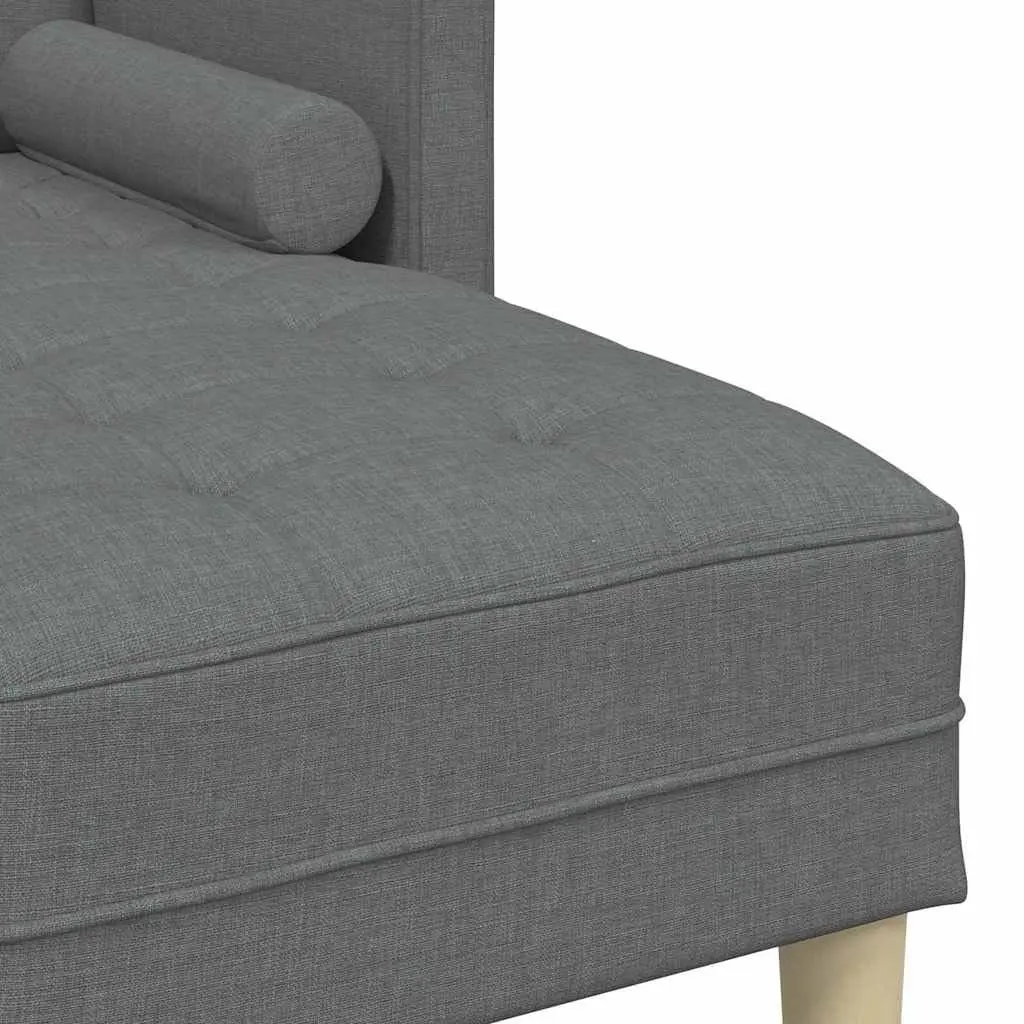 Modular Sofa Set Polyester Dark Grey Sectional Couch with Cushions
