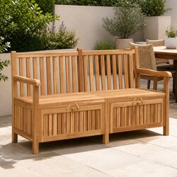 Functional Garden Bench with Hidden Storage 150x60x90cm