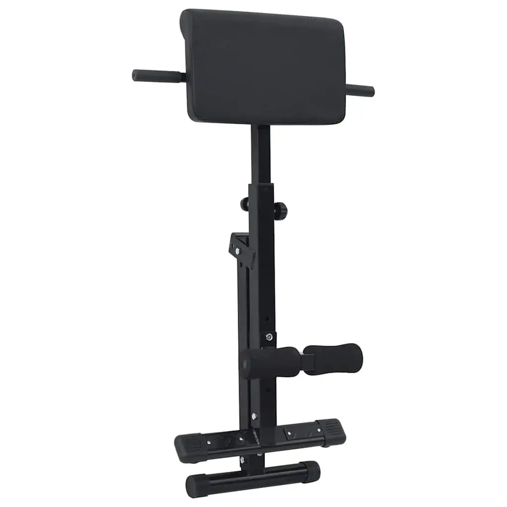 Hyperextension Bench Foldable Adjustable Steel 100.5 x 70 x 78 cm Black
