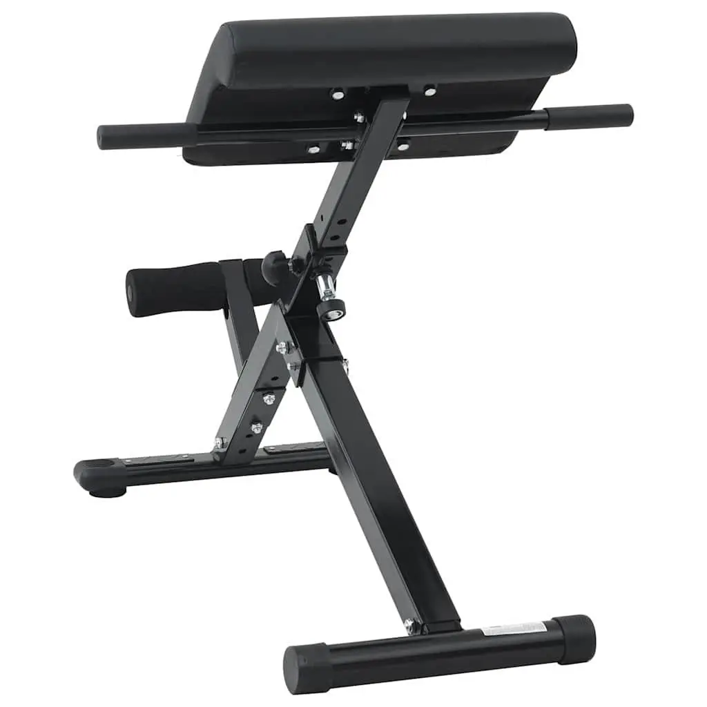 Hyperextension Bench Foldable Adjustable Steel 100.5 x 70 x 78 cm Black