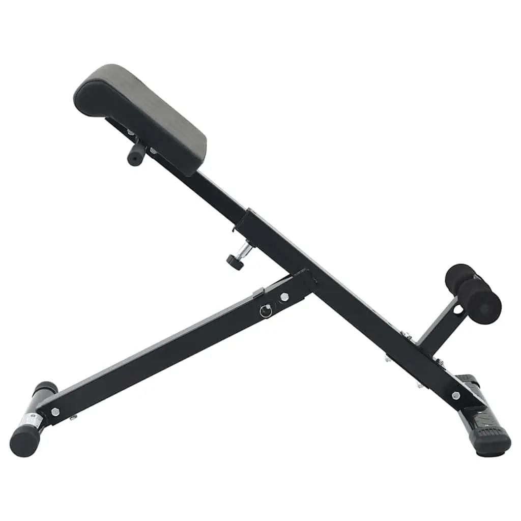 Hyperextension Bench Foldable Adjustable Steel 100.5 x 70 x 78 cm Black
