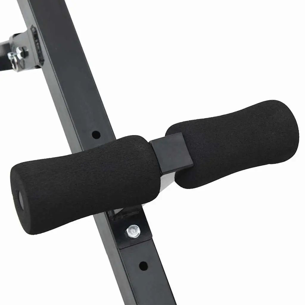 Hyperextension Bench Foldable Adjustable Steel 100.5 x 70 x 78 cm Black