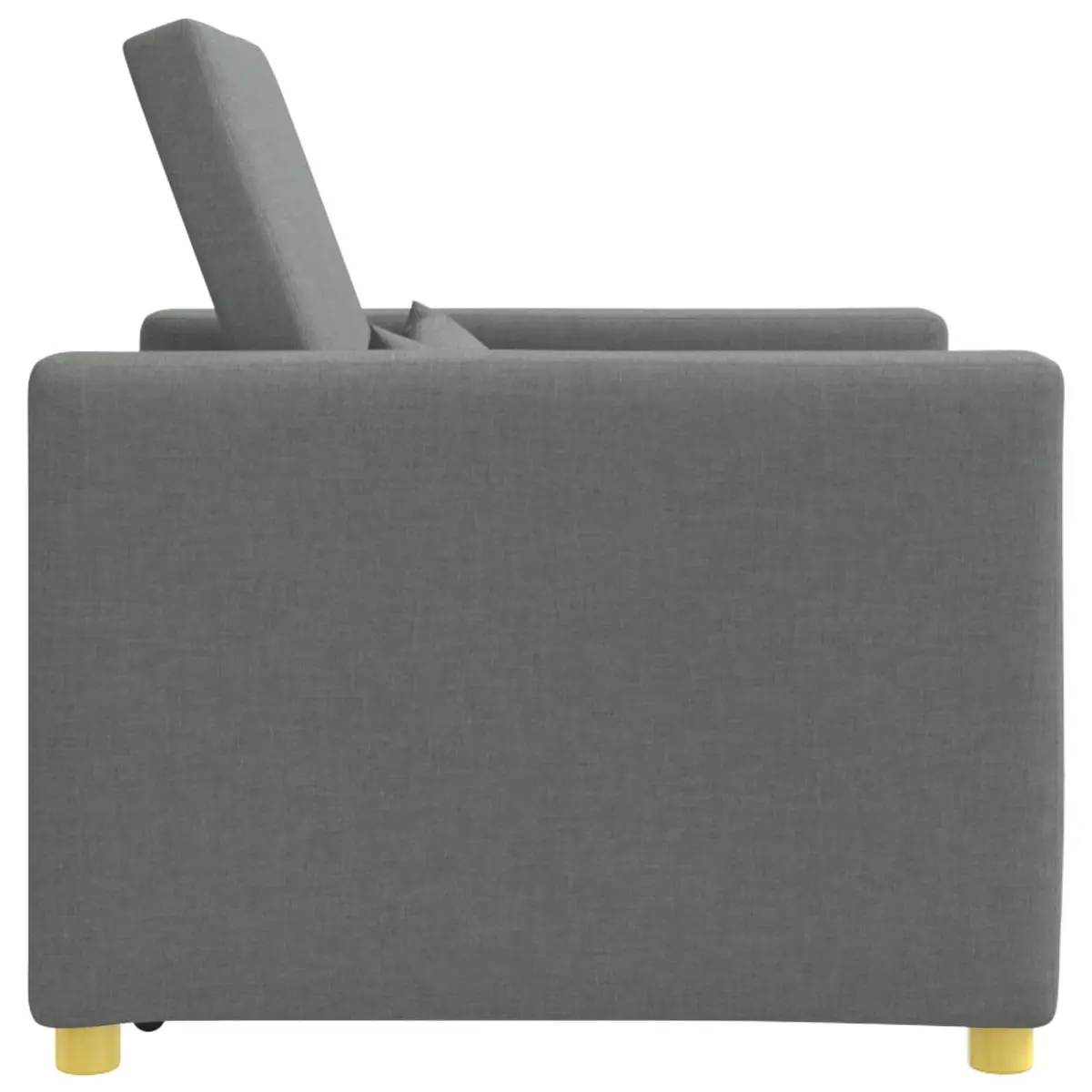Pull Out Sofa Bed Single Grey 90x165x87cm 3-in-1 Convertible Armchair Recliner