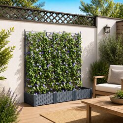 Practical Grey Garden Planter Set for Your Home