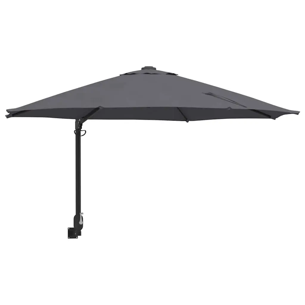 Garden Parasol Cantilever Polyester 248cm Anthracite Outdoor Sunshade Tilt Patio Umbrella