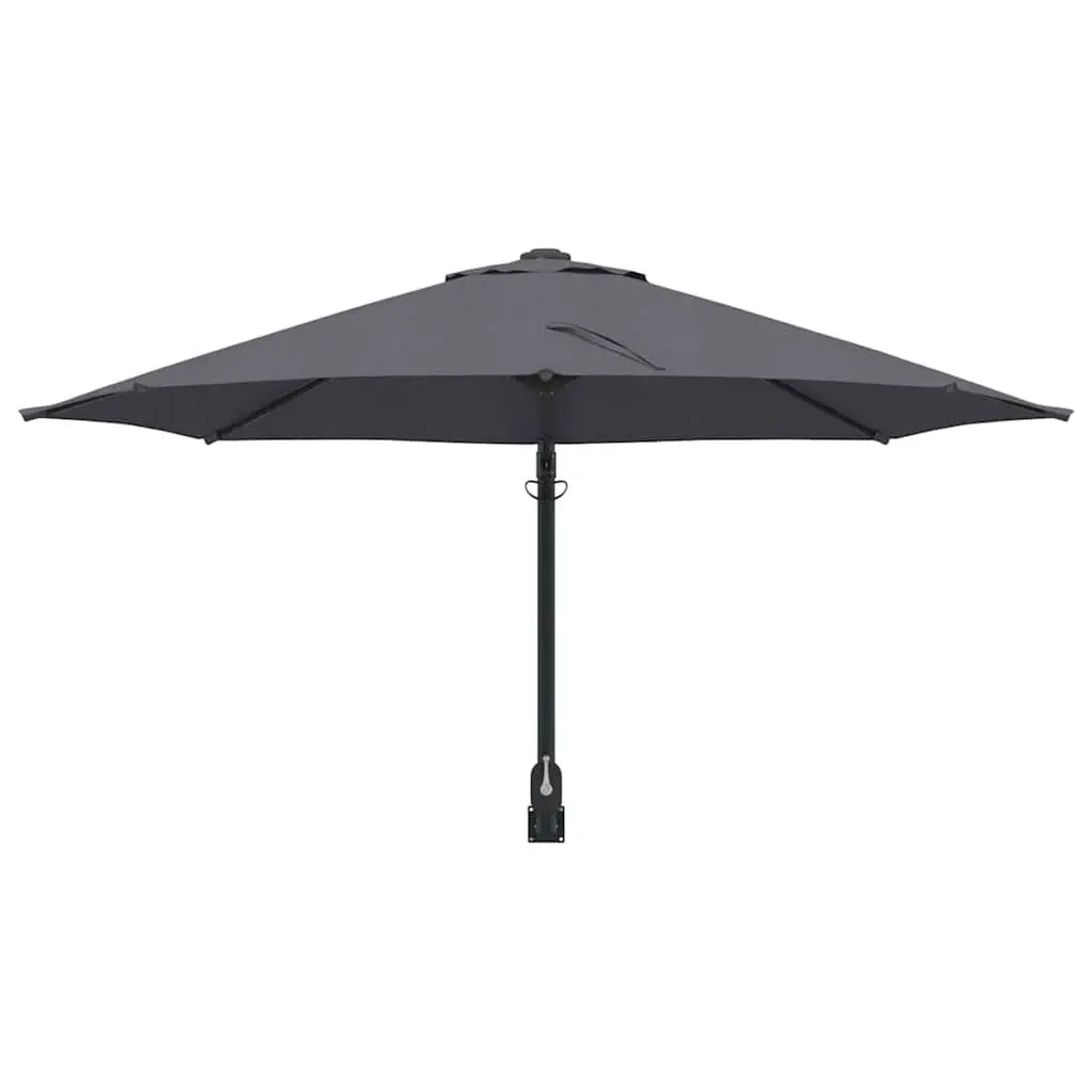 Garden Parasol Cantilever Polyester 248cm Anthracite Outdoor Sunshade Tilt Patio Umbrella