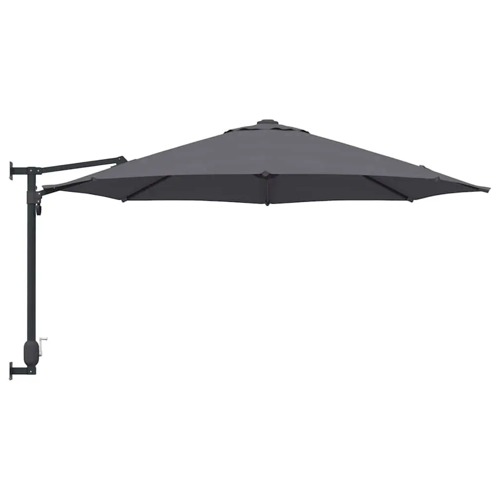 Garden Parasol Cantilever Polyester 248cm Anthracite Outdoor Sunshade Tilt Patio Umbrella