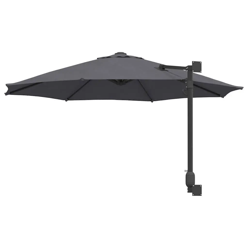 Garden Parasol Cantilever Polyester 248cm Anthracite Outdoor Sunshade Tilt Patio Umbrella