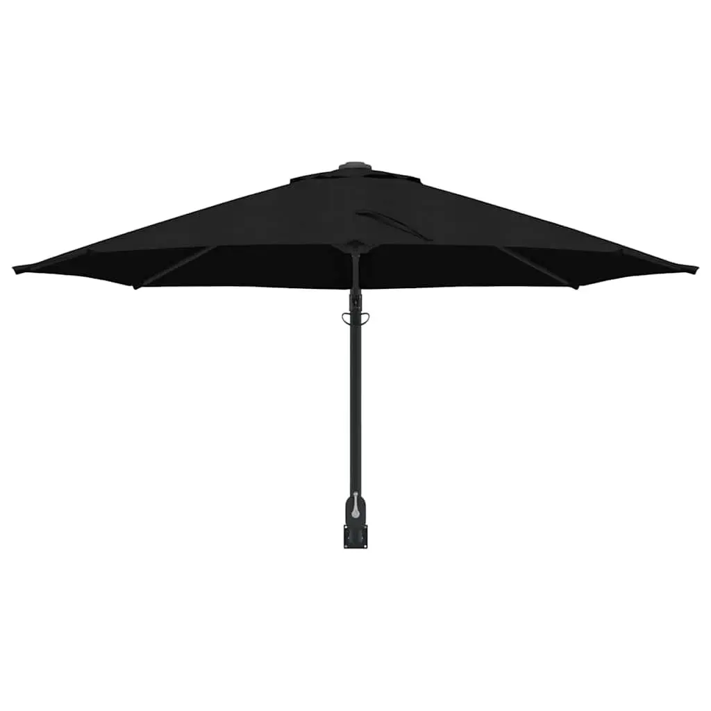 Garden Parasol Cantilever Polyester 248cm Black